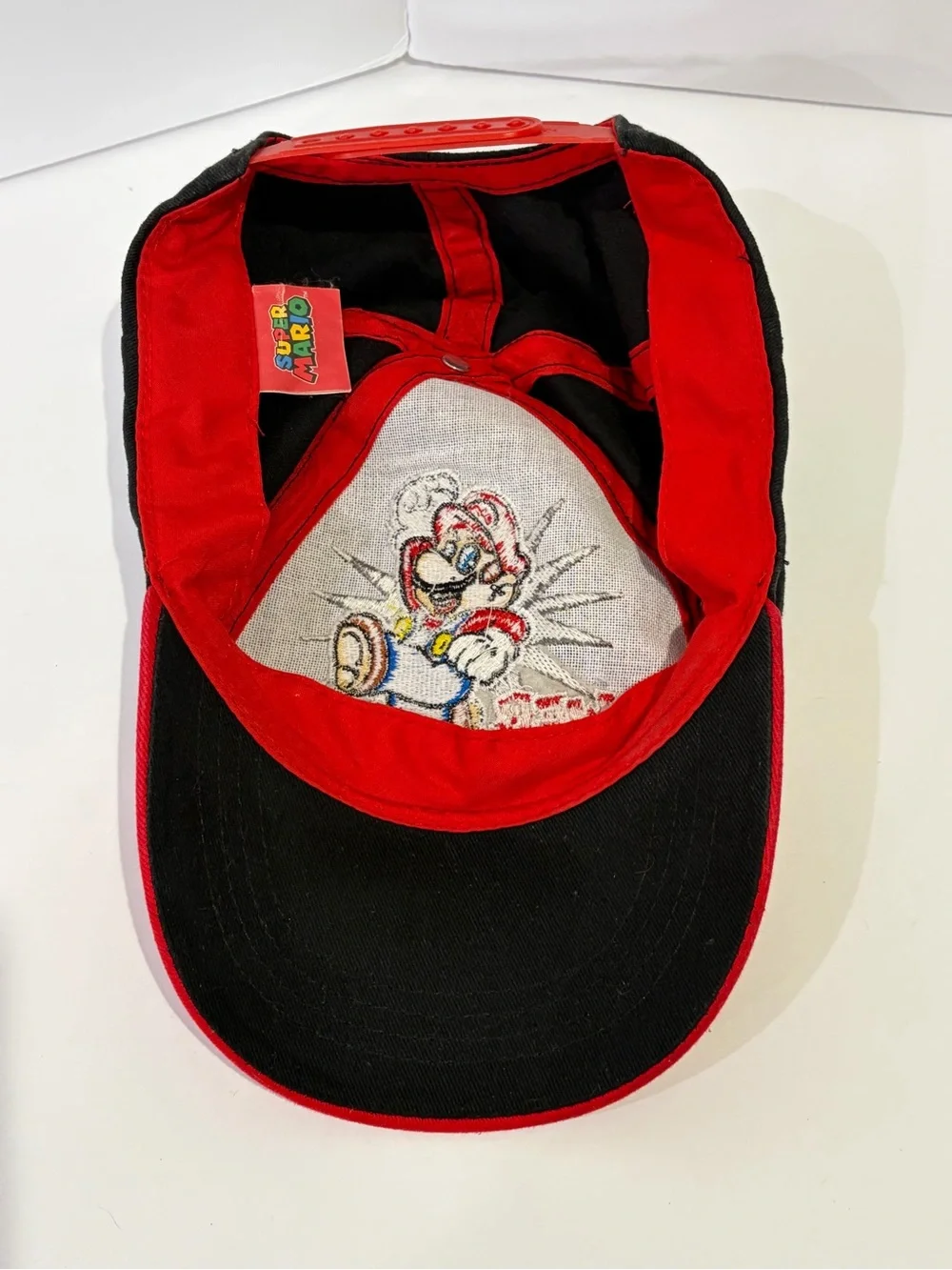 Nintendo Super Mario Red & Black Adjustable Snapback Hat Youth